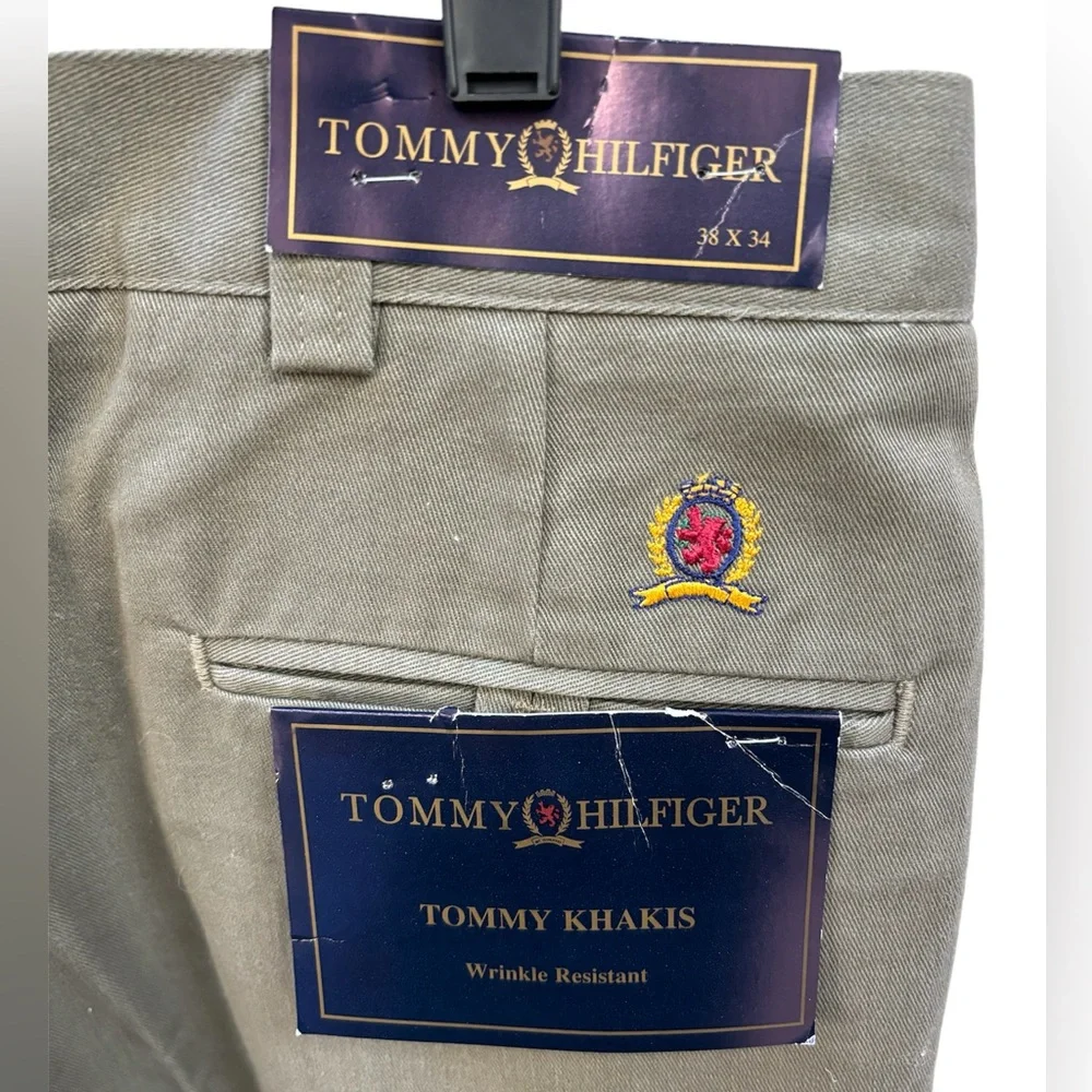 Tommy Hilfiger Men’s Kahki Pants Green Size 38 x 34 - Picture 4 of 7